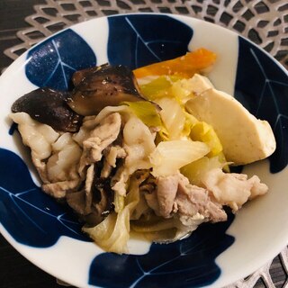 干し椎茸が美味しい豚肉の肉豆腐